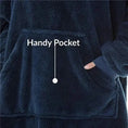 double-sided fleece hoodie | oversized pocket sweatshirt | wearable blanket hoodie | energy saving