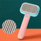 New Pet Cat Dog Hair Brush Hair Massage Comb Open-Knot Brush Grooming Cleaning Tool Stainless Steel Comb Green - back view