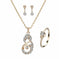 rhinestone heart pendant set | sterling silver jewelry set | cubic zirconia heart necklace | energy saving