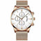 stainless-steel mesh band | 40mm case diameter | sapphire crystal glass | ultrasonic cleaning
