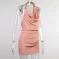 satin fabric dress | sleeveless mini dress | summer party wear | ultrasonic cleaning