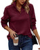 Zipper Stand Collar Pullover Sweatshirt Fashion Solid Striped Long Sleeve Top Spring And Autumn Women's Clothing Meifu Market