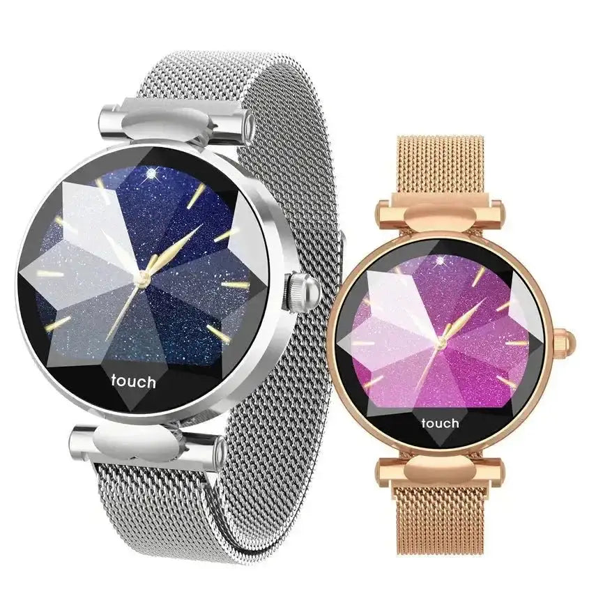 stainless-steel heart rate monitor | blood pressure tracking bracelet | fitness tracker for women | ultrasonic cleaning