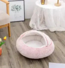 2 In 1 Dog And Cat Bed Pet Winter Bed Round Plush Warm Bed House Soft Long Plush Pets Bed Pet Products Meifu Market