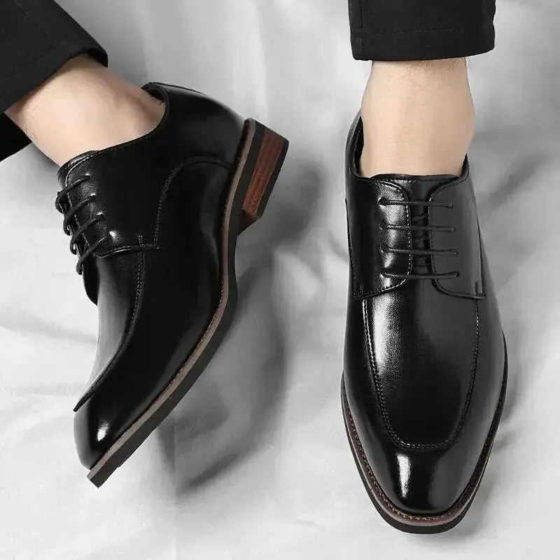 Business Formal Wear Height Increasing Insole Casual Men's Shoes - Meifu Market
