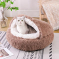 Deep Sleep Half-pack Semi-enclosed Dual-use Plush Round Pet Bed Meifu Market