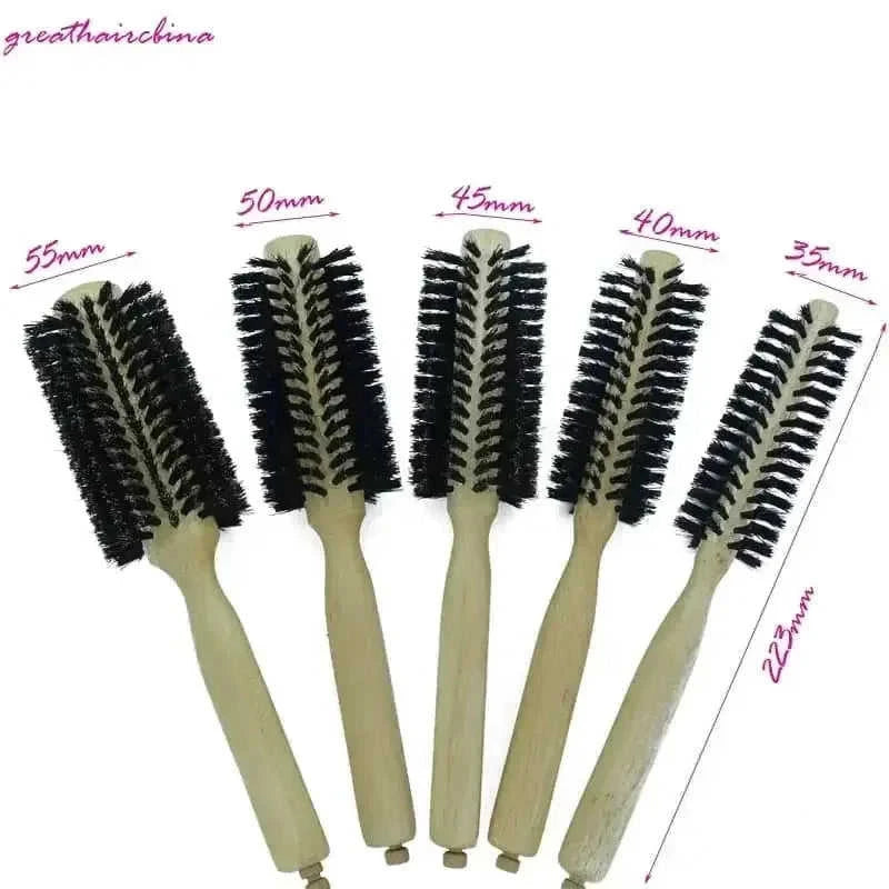 straight line curly hair brush | wooden handle hair brush | pig bristle hair comb | energy saving