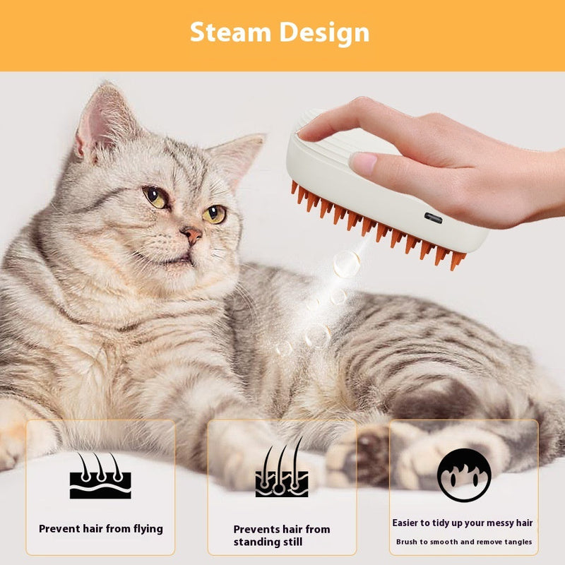 USB Rechargeable Pets Steam Brush Spray Massage Comb Pet Grooming Tools Cat Steam Comb Pet Products Meifu Market
