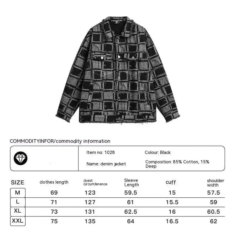heavyweight denim jacket | plaid lined coat | durable cotton blend | ultrasonic cleaning