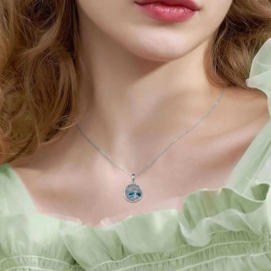sterling silver cremation necklace | tree of life urn pendant | memory jewelry for ashes | energy saving