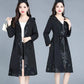 plus size trench coat women | elegant over the knee coat | waterproof trench coat | energy saving