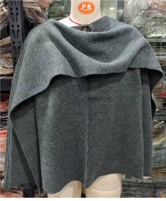 Women's Loose Casual Cape Knitted Sweater Coat Meifu Market