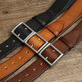 handmade full-grain leather belt | premium cattlehide leather belt | heavy-duty brass buckle belt | ultrasonic cleaning