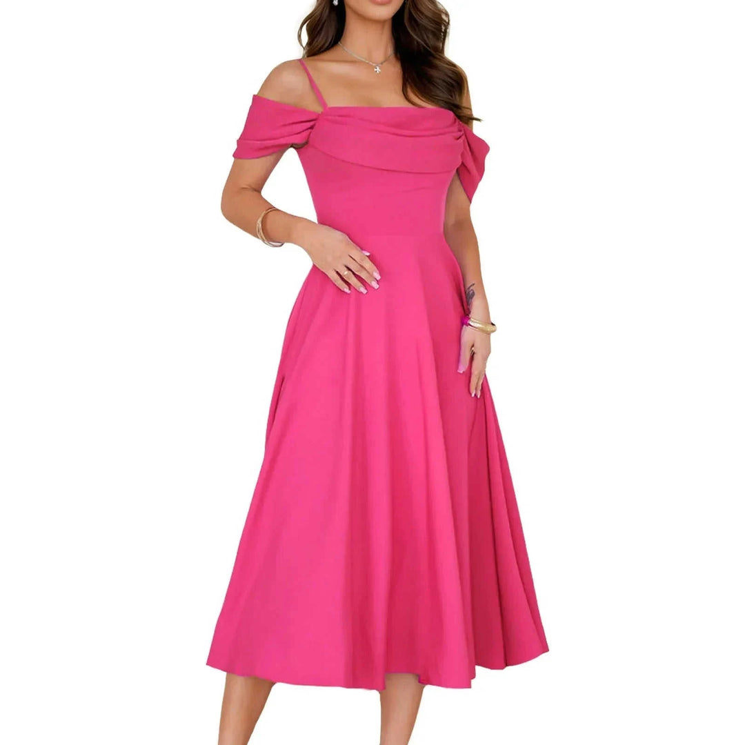 sexy pleated dress for women | sling slim fit dress | elegant temperament dress | energy saving