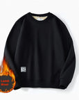 Winter Fleece Sweatshirt Warm Round Neck Pullover Top For Men Solid Color Sweater Boys Teenagers Clothing Meifu Market