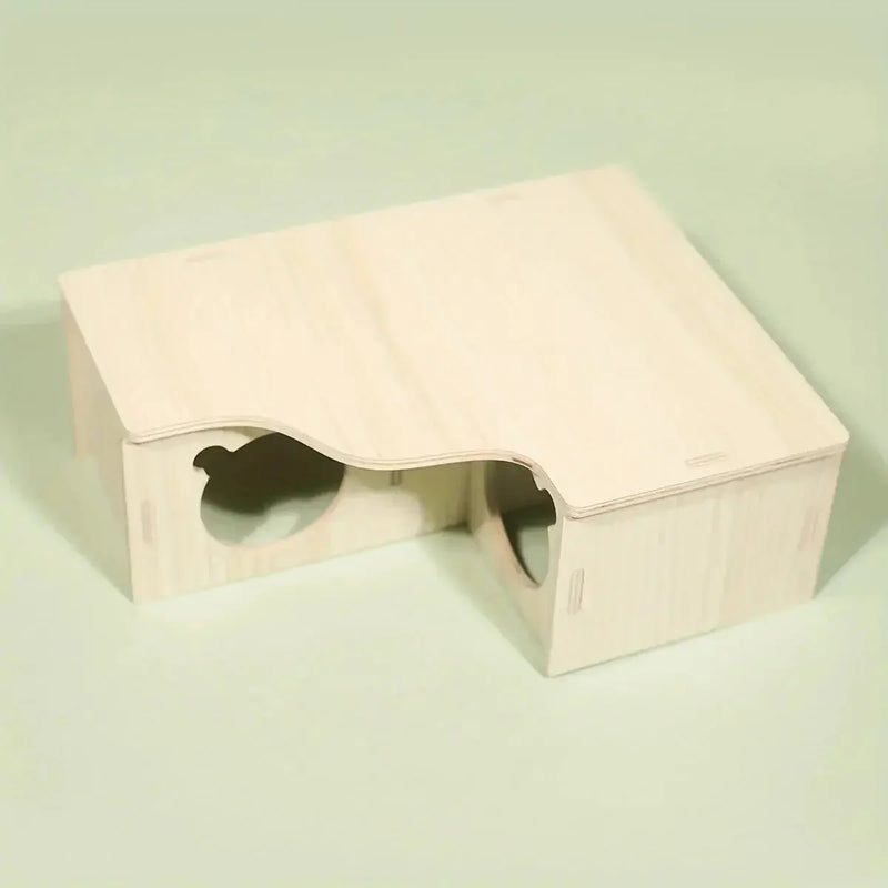 multi-chamber hamster maze | natural wooden hamster hideout | large hamster activity center | energy saving