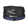 braided leather bracelet for men | vintage charm wood beads | adjustable wrap wristband | ultrasonic cleaning