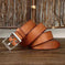 Men's Retro Leather All-match First Layer Cowhide Stainless Steel Buckle Belt 110cm - color variant display