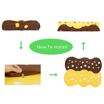 Cat Tunnel Cat Toy Felt Pom Splicing Deformable Kitten Nest Collapsible Tube House Tunnel Interactive Pet Toy Cat Accessories Meifu Market