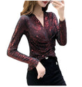 sparkly silk blouse for women | elegant glittery blouse | womens formal silk top | energy saving