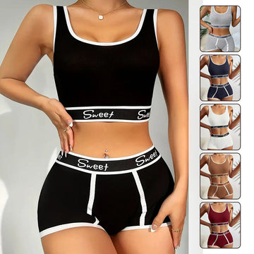 Workout Underwear Cotton Wide-brimmed Letters Sports Underwear Suit Meifu Market