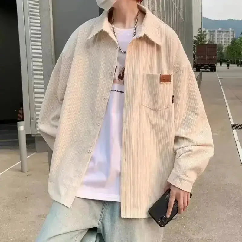 heavyweight corduroy shirt | relaxed fit mens shirt | vintage style shirt | ultrasonic cleaning