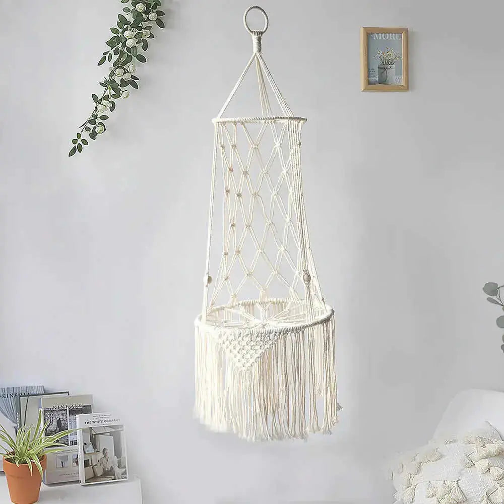 Macrame Hanging Pet Bed Macrame Cat Hammock Wall Hanging Cat Hammock Macrame Cat Bed-Pet Gifts Hammock Macrame Cat Swing B...