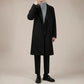 wool blend trench coat | mid-length winter coat | korean style overcoat | energy saving