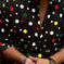 A Casual And Versatile Long-sleeved Shirt With Polka Dot Prints For Teenagers And Men - side view (material: cotton,...