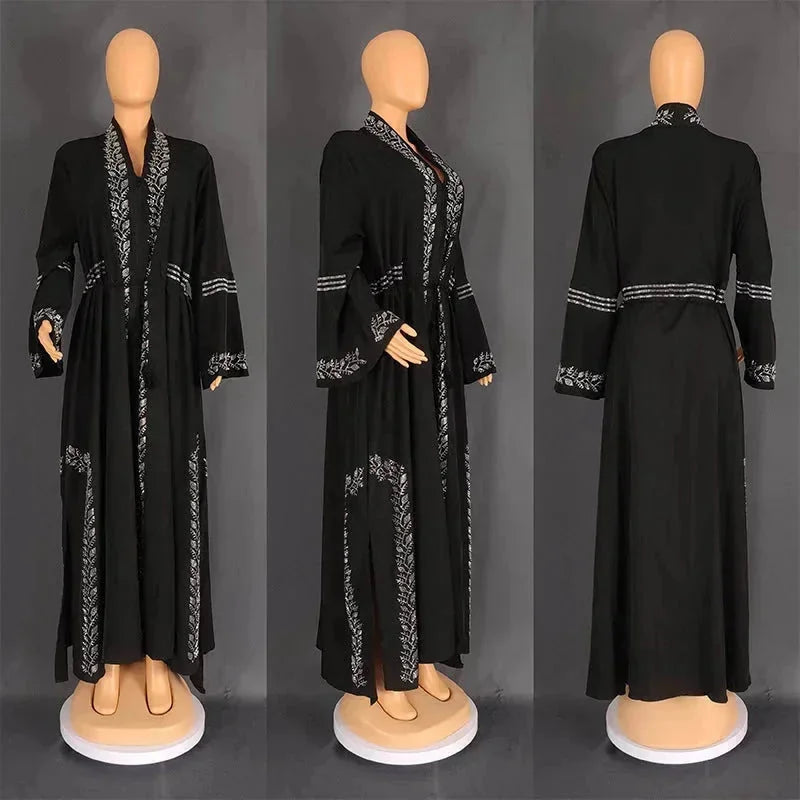long-sleeve abaya dress | breathable cotton fabric | plus size prayer gown | energy saving