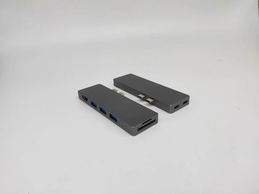 Compatible with Apple, Dual Type-C Hub Adapter for MacBook Pro & Air
