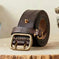 genuine cowhide leather belt | 15 inch wide mens belt | brass buckle jeans belt | energy saving