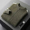pure wool cardigan | half turtleneck sweater | four flat air layer | ultrasonic cleaning