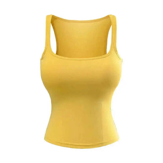 New Solid Color Summer Slim Fit Comic Chest Pad U-neck Vest-style Sling Meifu Market
