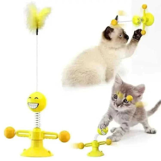 automatic rotating cat toy | interactive cat scratcher | dental cleaning cat toy | energy saving