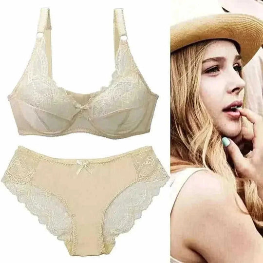 wire-free lace bra | seamless underwear set | push-up padded bra | ultrasonic cleaning