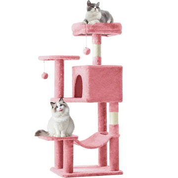 44 Inch Cat Tree Tower, Multi-Cat Climbing Tower With, Natural Sisal Scratching Posts, Extended Platform, Hammock Meifu Market