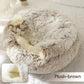 2 In 1 Dog And Cat Bed Pet Winter Bed Round Plush Warm Bed House Soft Long Plush Pets Bed Pet Products - round plush winter bed that keeps both cats and dogs warm