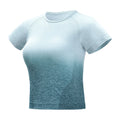 seamless crop top | gradient button shirt | short sleeve blouse | energy saving