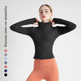 quick-dry fabric | slim-fit yoga jacket | moisture-wicking material | energy saving