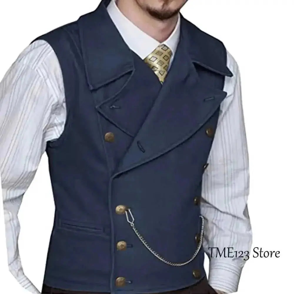 victorian double-breasted vest | woolen suit vest for men | 100 wool waistcoat | energy saving