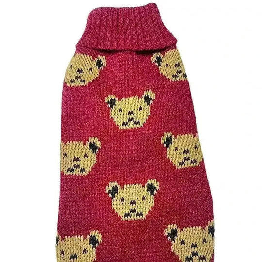 Adorable Cartoon Bear Pet Hoodie - Soft, Cozy, and Festive Christmas Sweater for Cats and Dogs - Keep Your Pet Warm and...