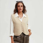 Women's Single-breasted Knitted Cardigan Retro Short