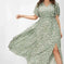 European And American Ladies Bohemian Style Floral Tight Waist Dress - flaunt your style  customizable floral maxi slip dresses for