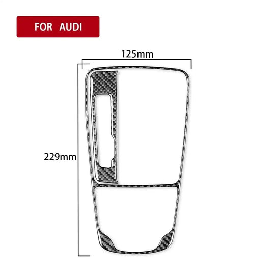 carbon fiber gear shift panel | aluminum alloy construction | oem fit replacement | ultrasonic cleaning