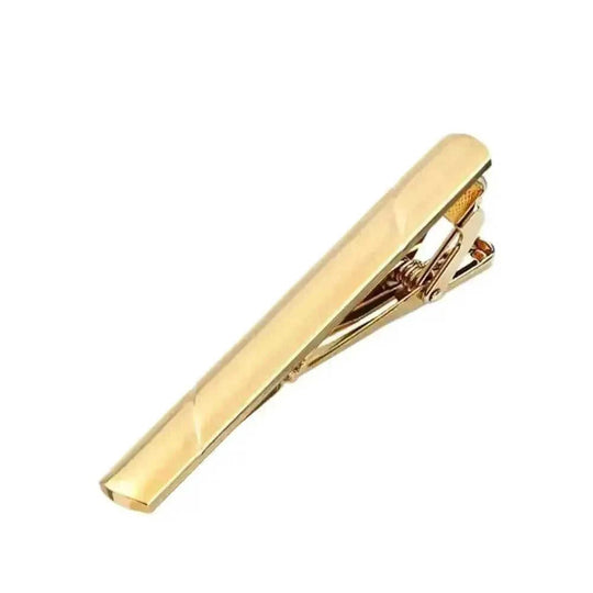 stainless-steel tie clip | gold metal tie bar | crystal tie pin for men | ultrasonic cleaning