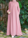 maxi length dress | breathable cotton fabric | long sleeve maxi dress | ultrasonic cleaning