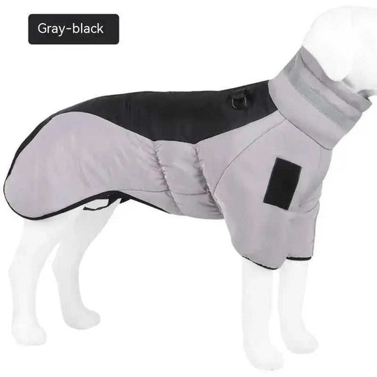 New Winter Dog Coat Waterproof Pet Clothes For Medum Large Dogs Warm Thicken Dog Vest Custome Labrador Jacket Greyish Purp...
