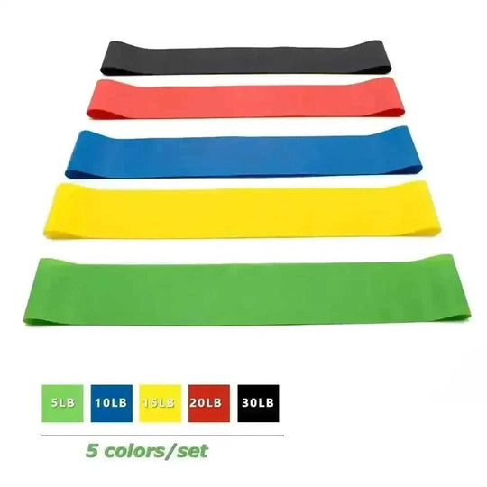 heavy-duty latex resistance bands | 5-level resistance set | home gym equipment | ultrasonic cleaning