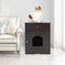 Wooden Pet House Cat Litter Box Enclosure With Drawer & Side Table Meifu Market